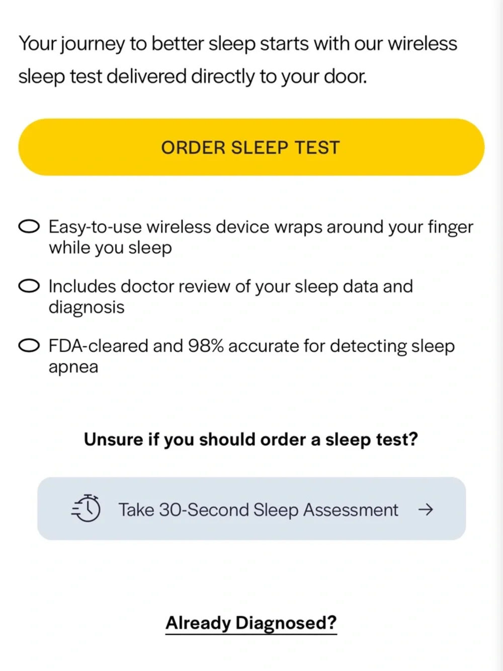 Daybreak Sleep Test Kit - new never used